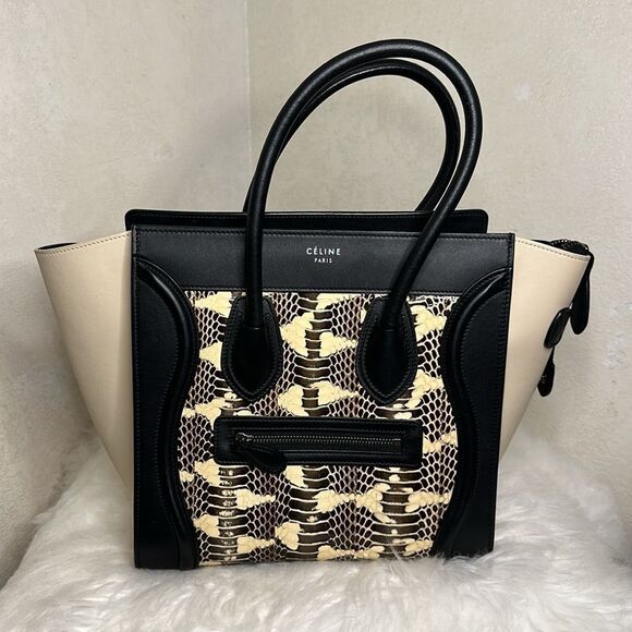 💯Authentic Celine Water Snake Leather Micro Luggage Handbag🍀 - Picture 7 of 17